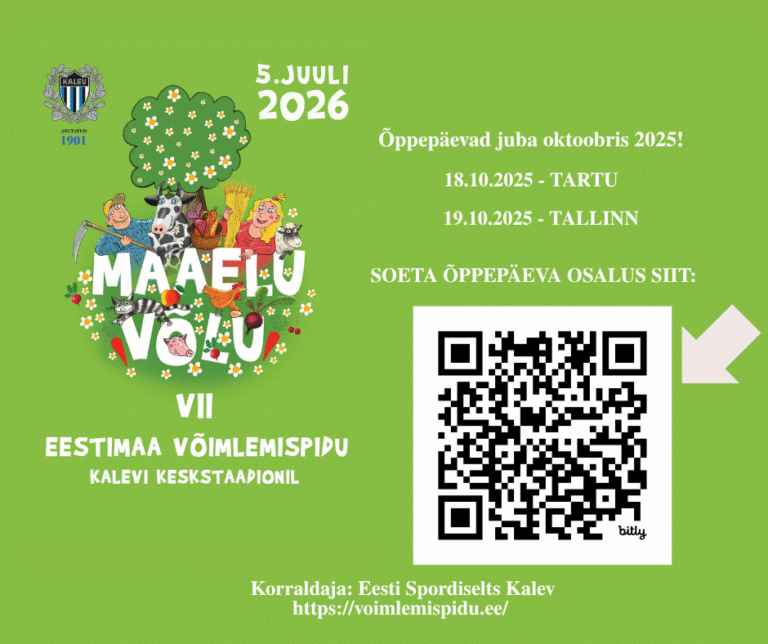 VII Eestimaa võimlemispeo “Maaelu võlu” õppepäevad juba sel nädalavahetusel Tartus ja Tallinnas