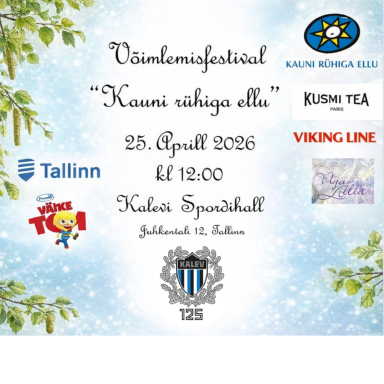 Harrastusvõimlemise festival “Kauni rühiga ellu” toimub taas 25. aprillil 2026